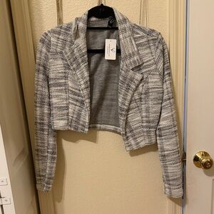 Gray Plaid Women's light weight blazer